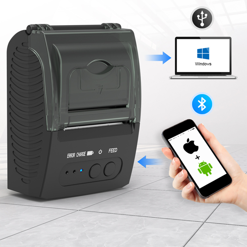 Bluetooth Portable Thermal Receipt Printer 58Mm - Portable 58mm Bluetooth Thermal Printer Drop