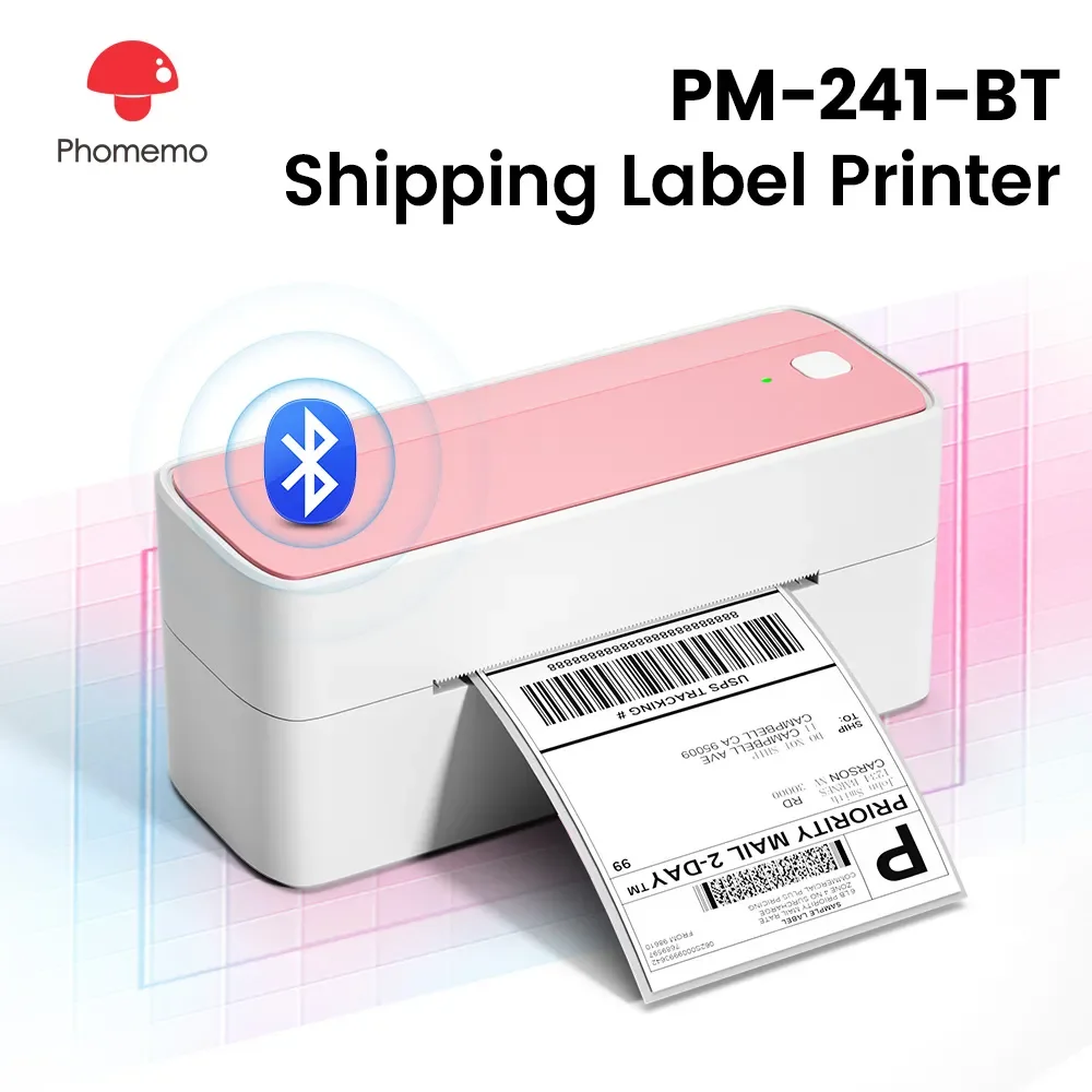 Thermal Label Printer 4X6 Shipping - Phomemo 241 Bluetooth Thermal Label Printer