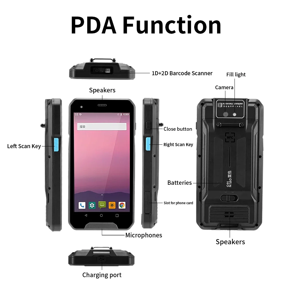 Handheld Pda Scanner Android Barcode - 2026 Android 9.0 Device IP67 Handheld