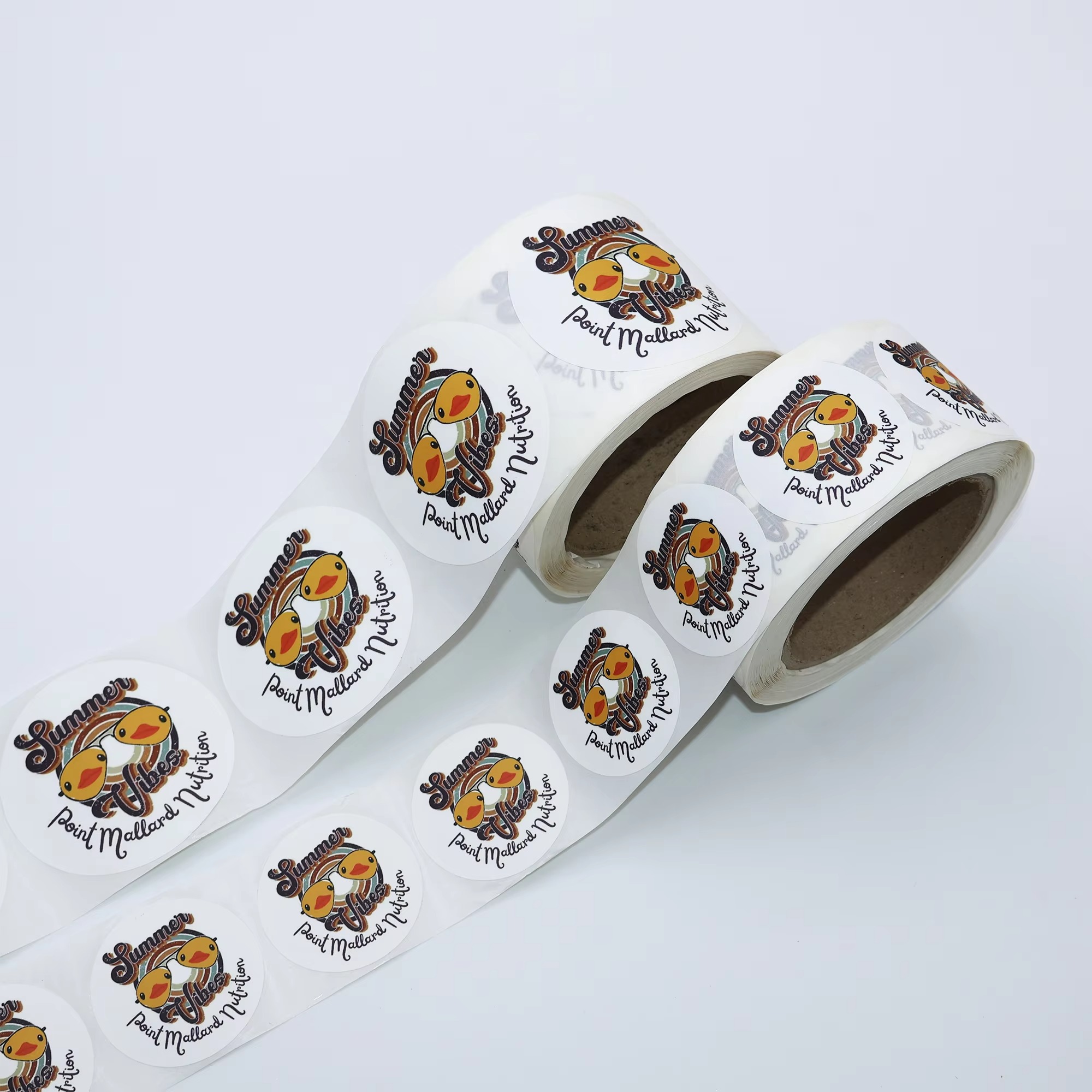 Round Sticker Thermal Labels Colored - Custom Rainbow Thermal Label Stickers |