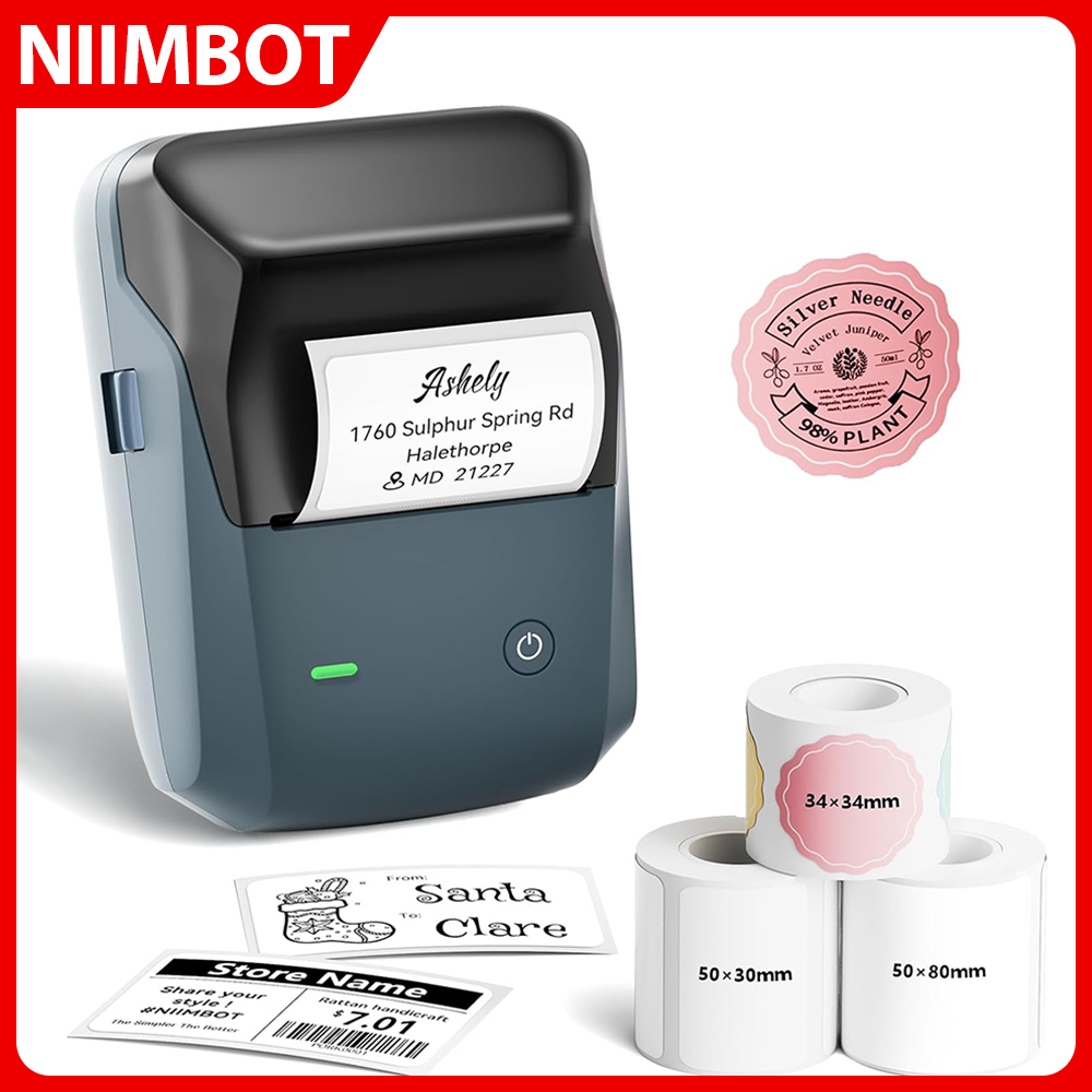 NIIMBOT B1 Mini Portable Therm - огляд і ціна Round Sticker Thermal Labels Colored