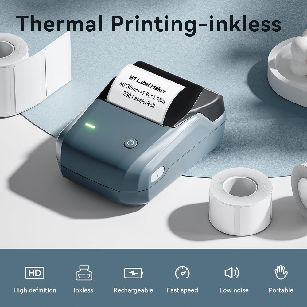 NIIMBOT B1 Mini Portable Therm - огляд і ціна Round Sticker Thermal Labels Colored