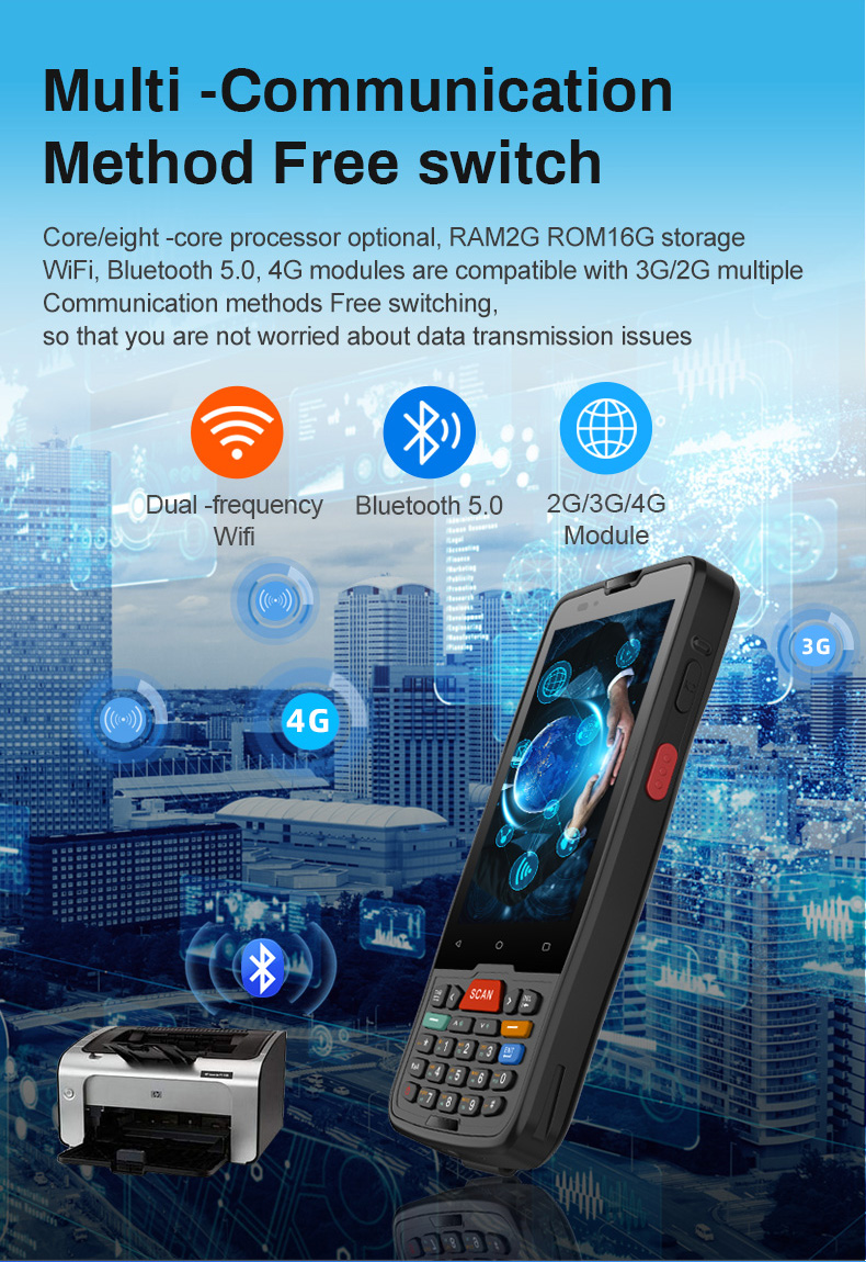 NEW 4.0 Inch Ip65 Android 9.0  - огляд і ціна Handheld Pda Scanner Android Barcode