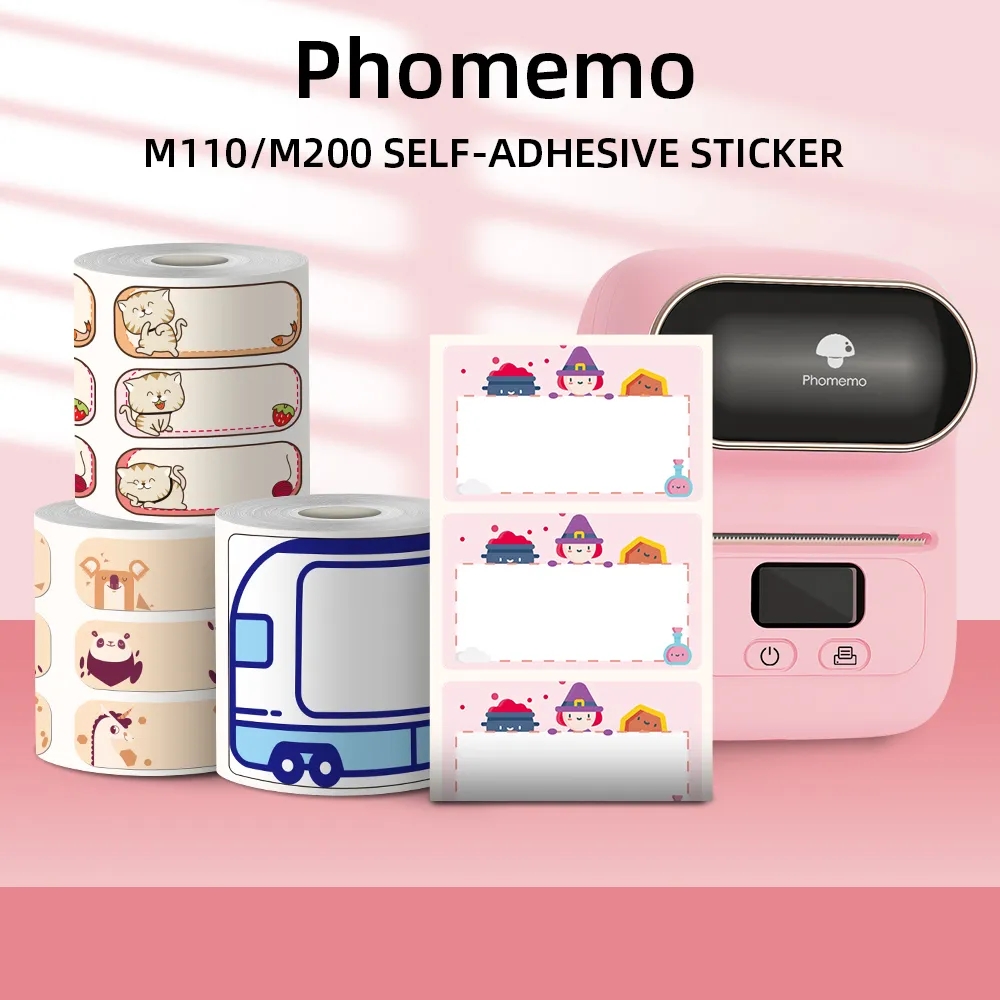Phomemo Sticker Paper for M110 - огляд і ціна Round Sticker Thermal Labels Colored