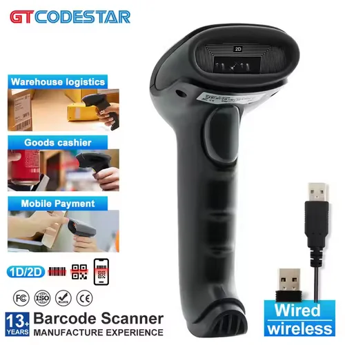 GTCODESTAR Handheld Wireless B - огляд і ціна Wireless Barcode Scanner 2D Qr Laser