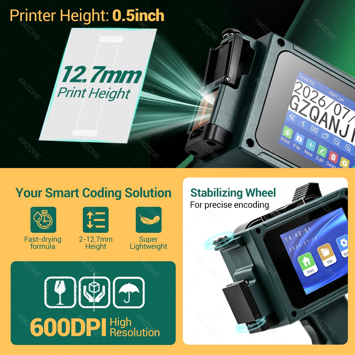 Includes Cartridge, 12.7MM Pri - огляд і ціна Handheld Inkjet Date Code Printer Gun