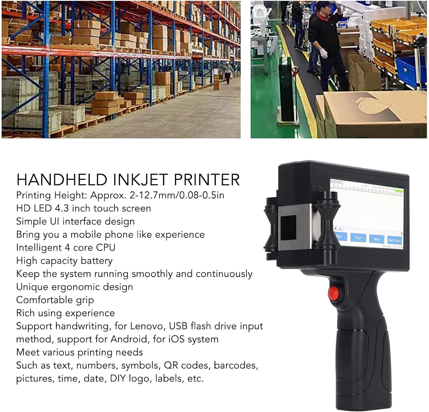 Handheld Inkjet Printer Gun, Q - огляд і ціна Handheld Inkjet Date Code Printer Gun