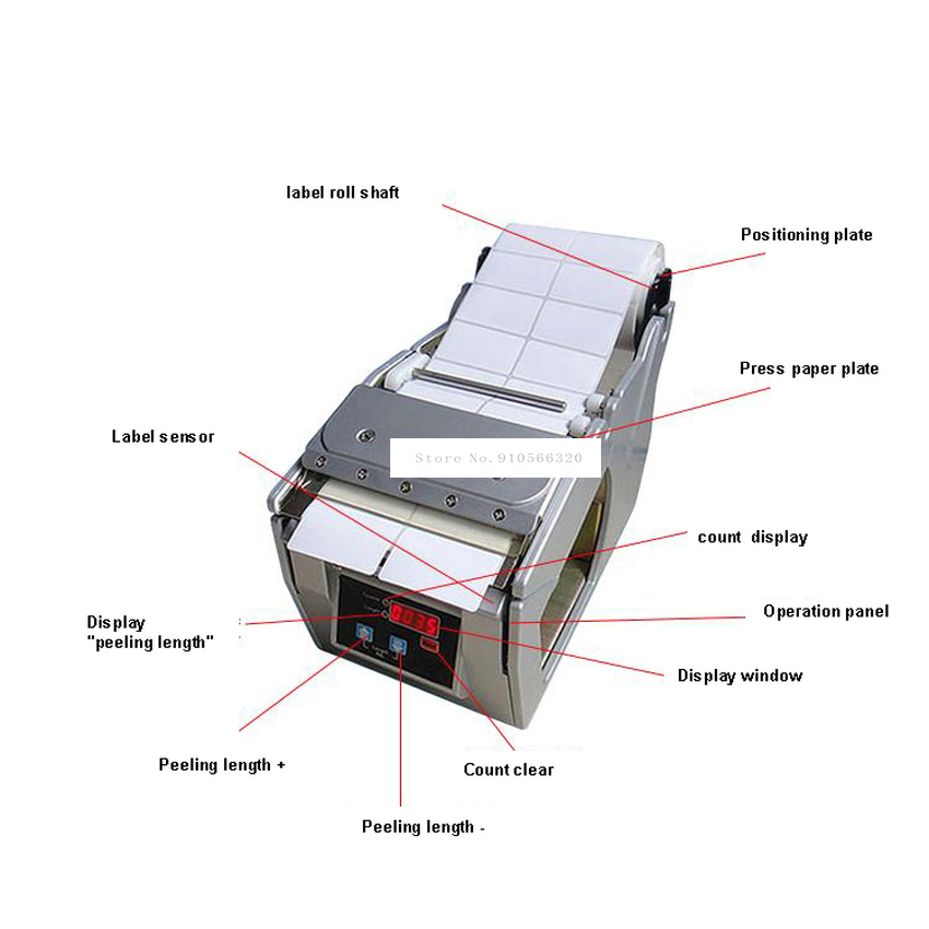 Automatic Adhesive Label Paper - огляд і ціна Label Dispenser Electric Peel Machine