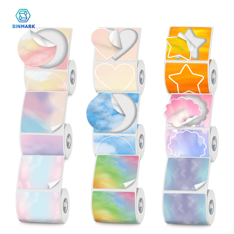 2 Rolls Color Thermal Label Pa - огляд і ціна Round Sticker Thermal Labels Colored