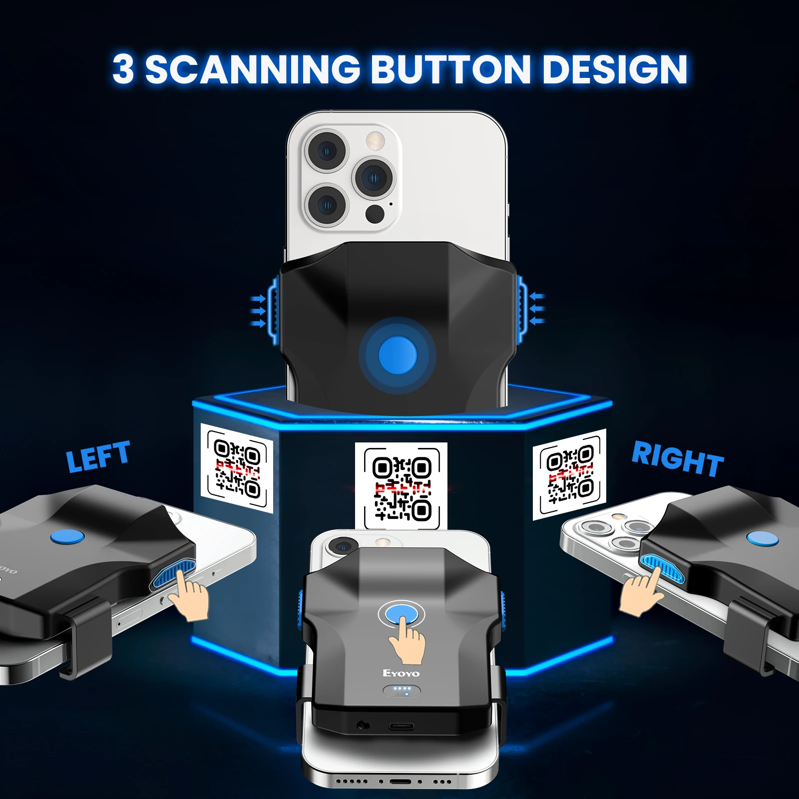 Eyoyo Portable Bluetooth Barco - огляд і ціна Wireless Barcode Scanner 2D Qr Laser