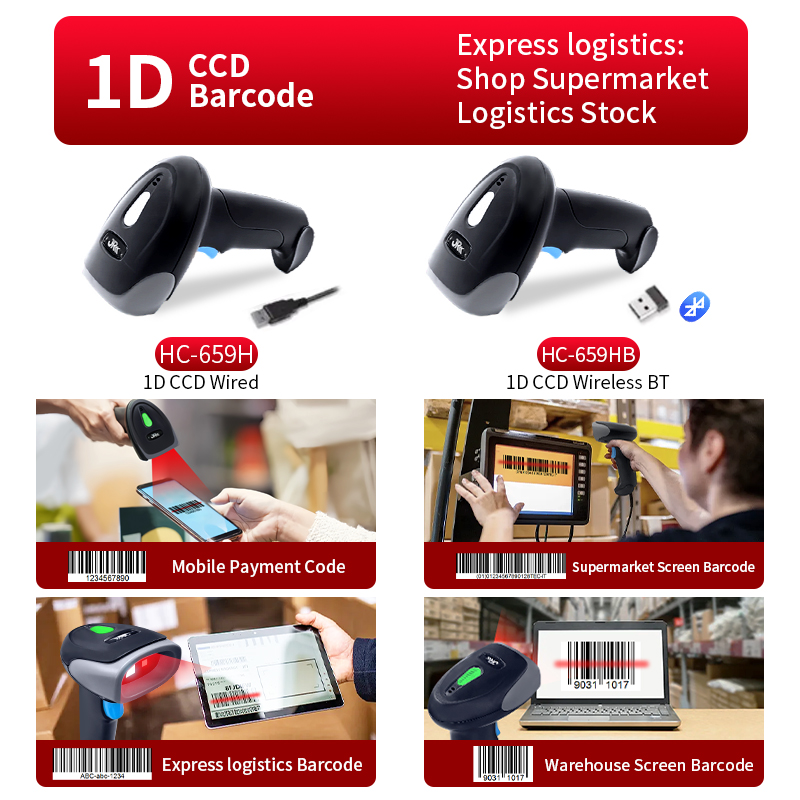 Handheld Wired 1D 2D Qr Bar Co - огляд і ціна Wireless Barcode Scanner 2D Qr Laser