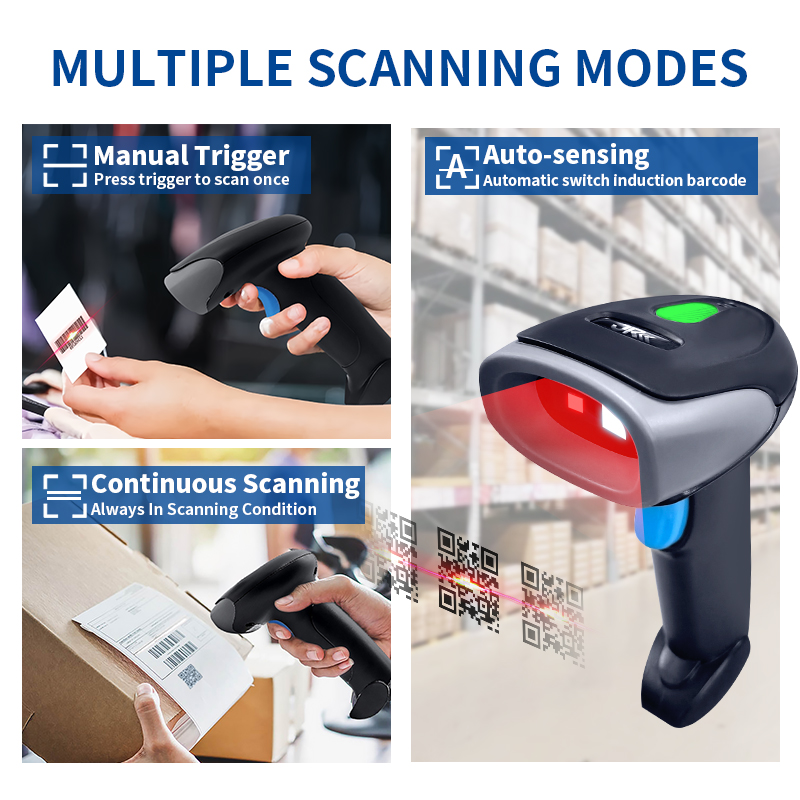 Handheld Wired 1D 2D Qr Bar Co - огляд і ціна Wireless Barcode Scanner 2D Qr Laser