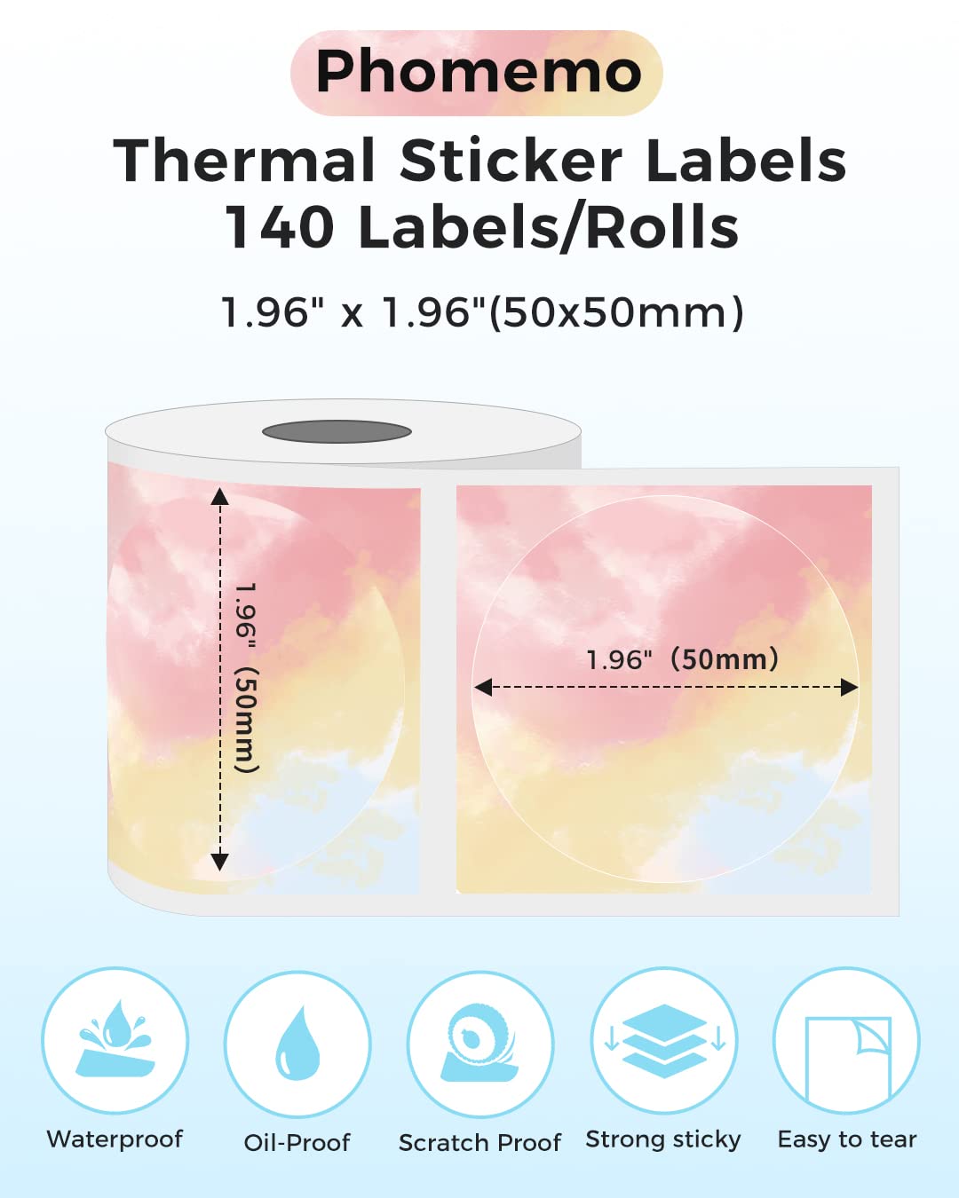 M110 M200 M221 2' Color Circle - огляд і ціна Round Sticker Thermal Labels Colored