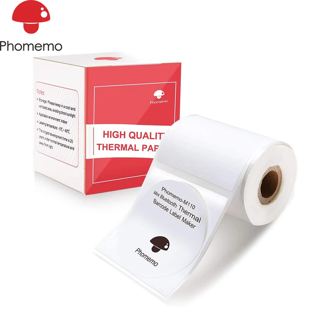 Phomemo Thermal  Papel for M11 - огляд і ціна Round Sticker Thermal Labels Colored