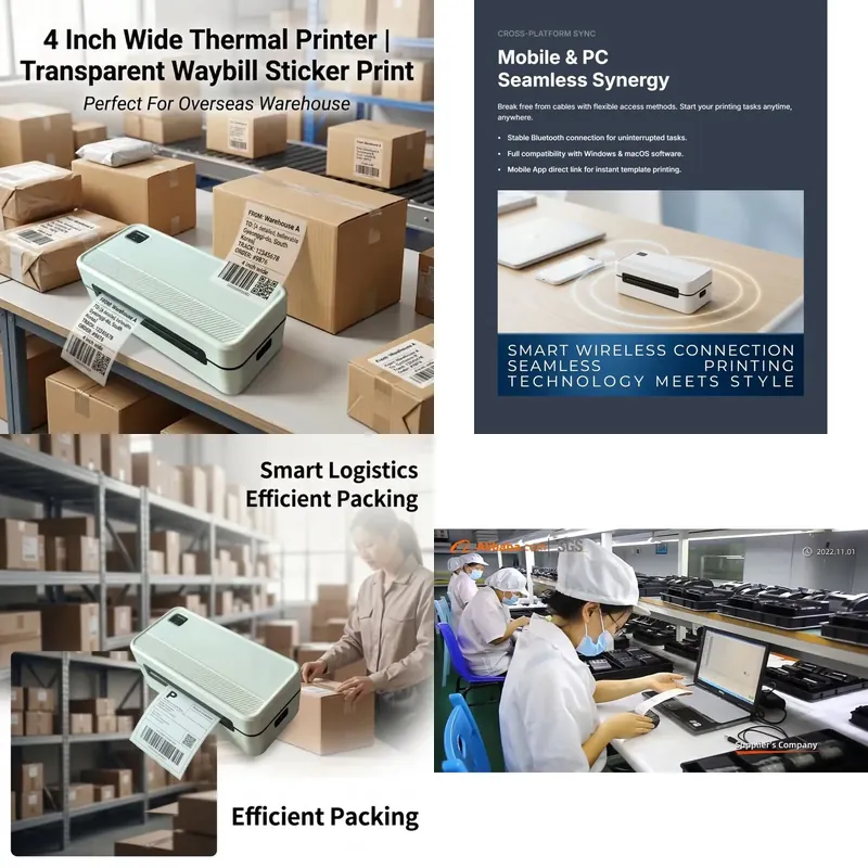 4 Inch USB Wireless Port Direc - огляд і ціна Barcode Printer Direct Thermal 110Mm