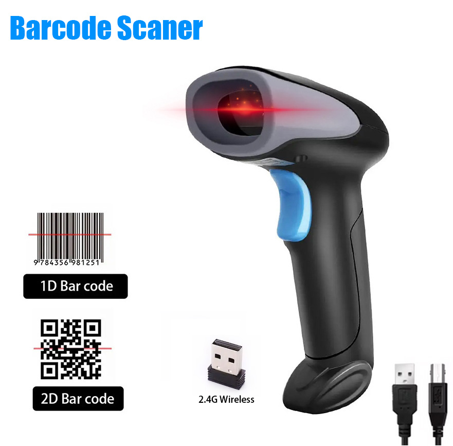 Handheld 1D 2D Barcode Scanner - огляд і ціна Wireless Barcode Scanner 2D Qr Laser
