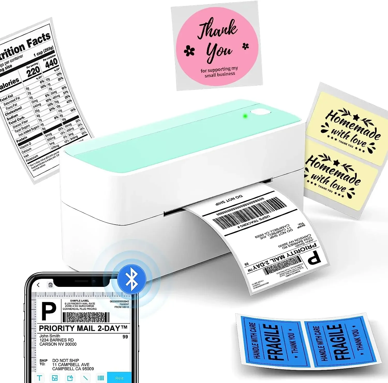 2026/Direct Thermal printer la - огляд і ціна Thermal Label Printer 4X6 Shipping