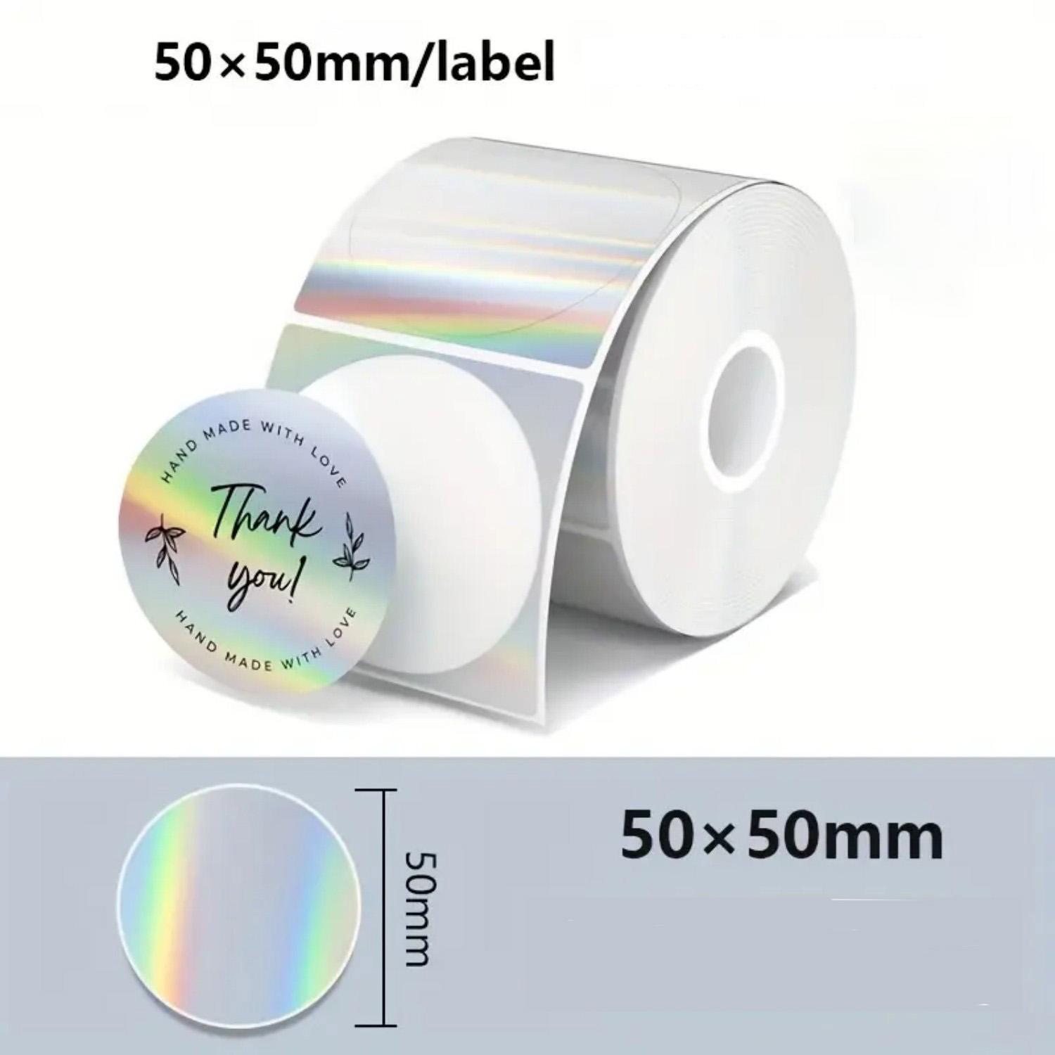 4 Rolls of Full-Color Laser Ho - огляд і ціна Round Sticker Thermal Labels Colored