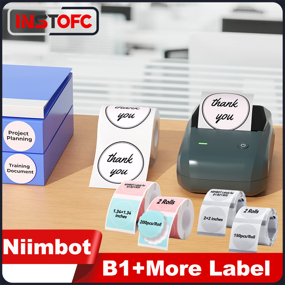 Niimbot B1 Wireless Label Make - огляд і ціна Round Sticker Thermal Labels Colored