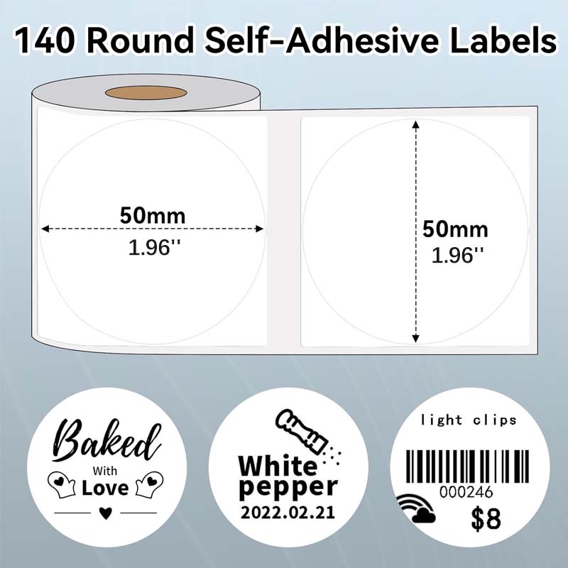 50x50mm Round Thermal Label Ro - огляд і ціна Round Sticker Thermal Labels Colored