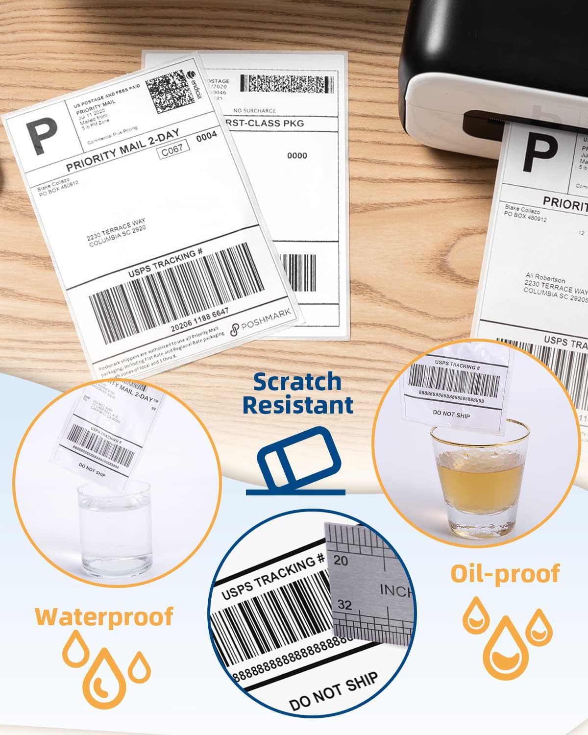 500 pcs Waybill Label A6 Size  - огляд і ціна Thermal Shipping Label Roll 4X6 500