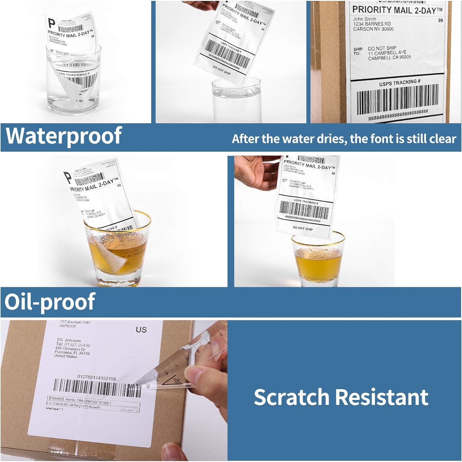 500 pcs Waybill Label A6 Size  - огляд і ціна Thermal Shipping Label Roll 4X6 500