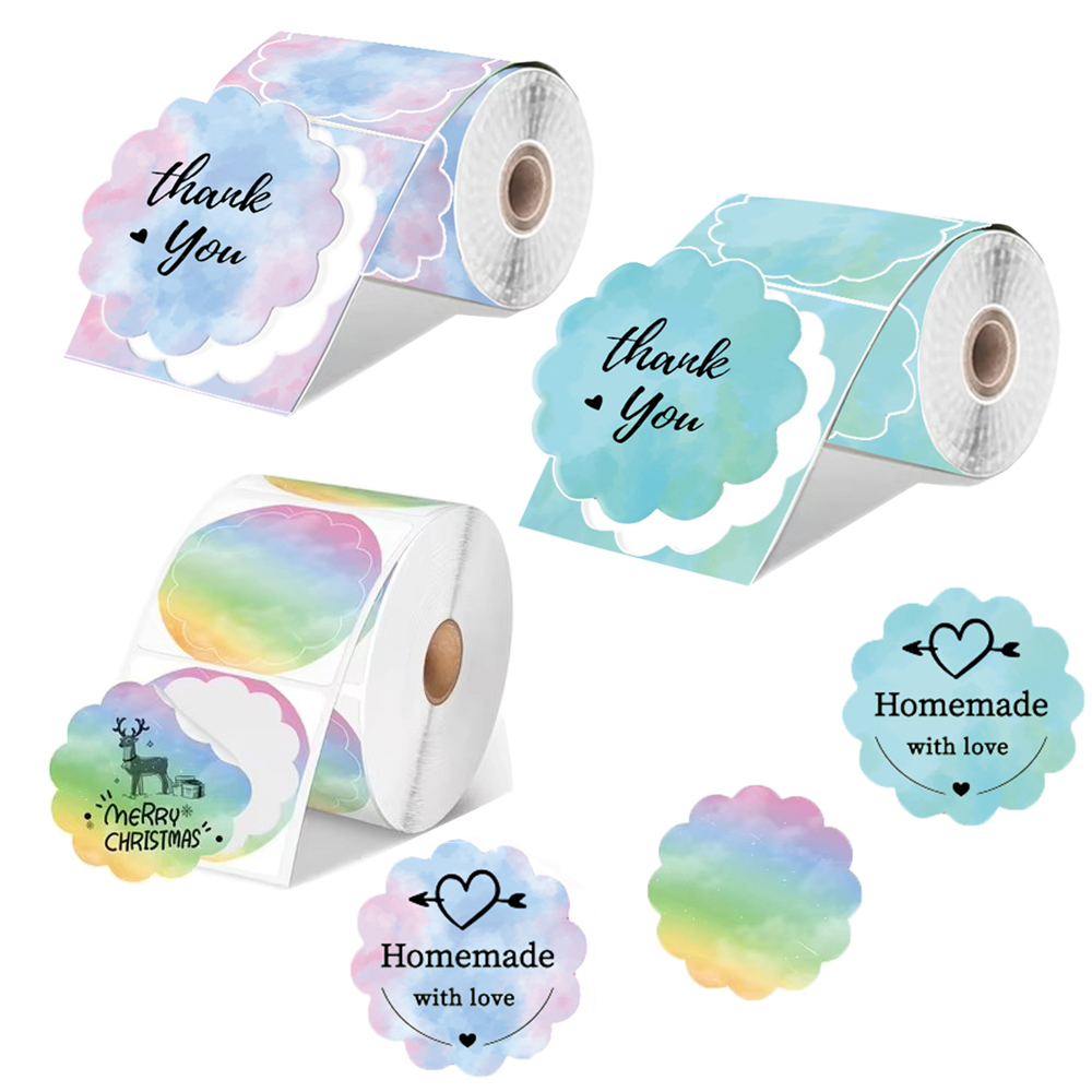 3Roll Color Label Sticker Roun - огляд і ціна Round Sticker Thermal Labels Colored