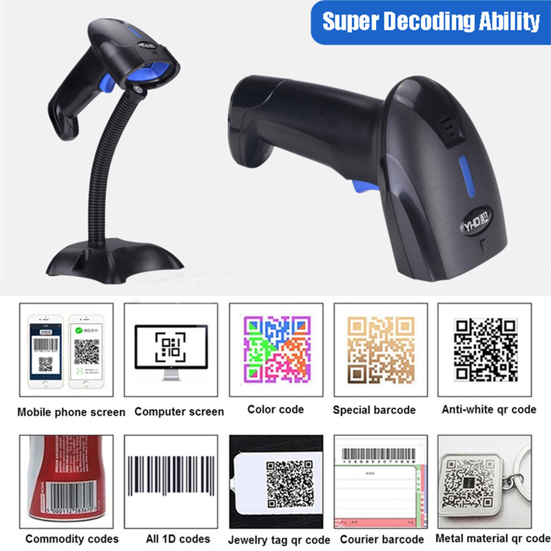 RS1100 Wireless Wired Barcode  - огляд і ціна Wireless Barcode Scanner 2D Qr Laser
