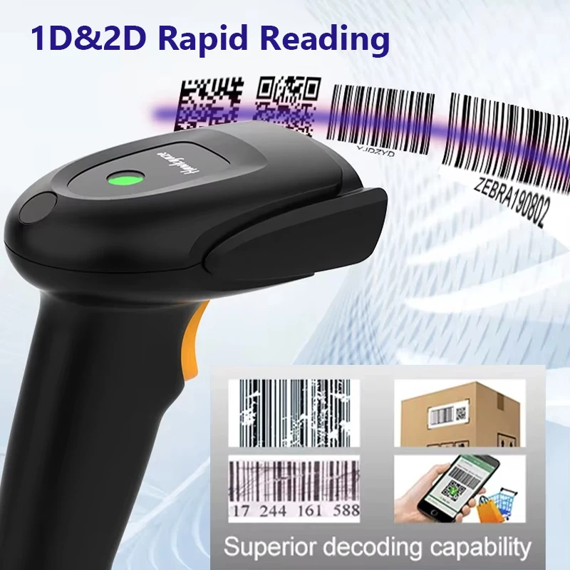 Langhuike Handheld 1D/2D QR Ba - огляд і ціна Wireless Barcode Scanner 2D Qr Laser