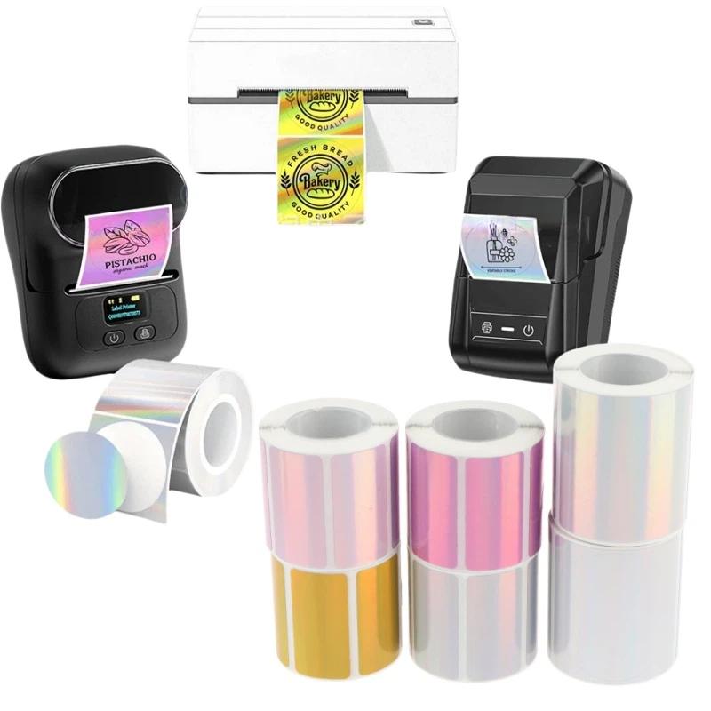 1 Roll Laser-color Silver/Matt - огляд і ціна Round Sticker Thermal Labels Colored