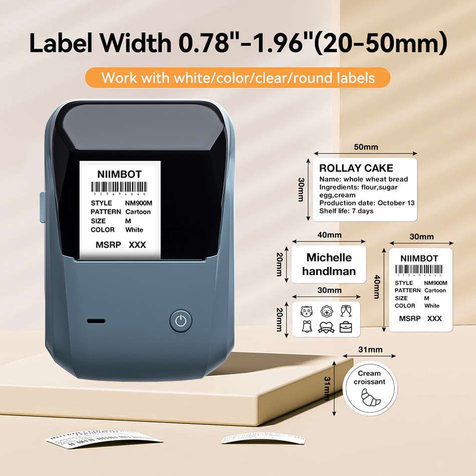 Niimbot B1 Wireless Label Make - огляд і ціна Round Sticker Thermal Labels Colored