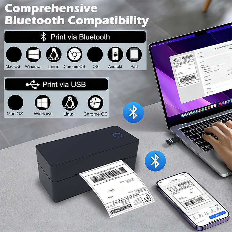 Wireless Bluetooth Thermal Des - огляд і ціна Thermal Label Printer 4X6 Shipping