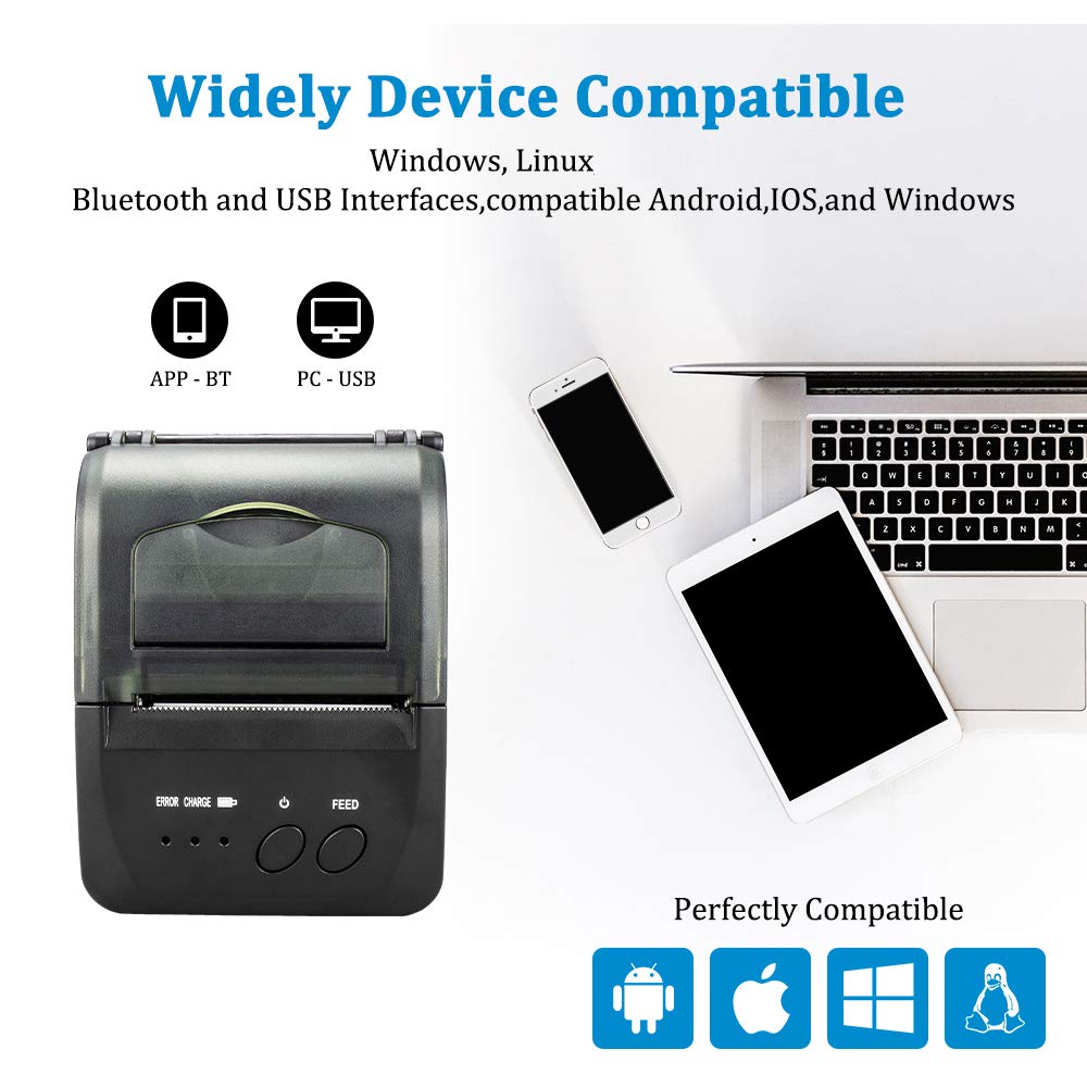 Portable Mini Bluetooth Wirele - огляд і ціна Bluetooth Portable Thermal Receipt Printer 58Mm