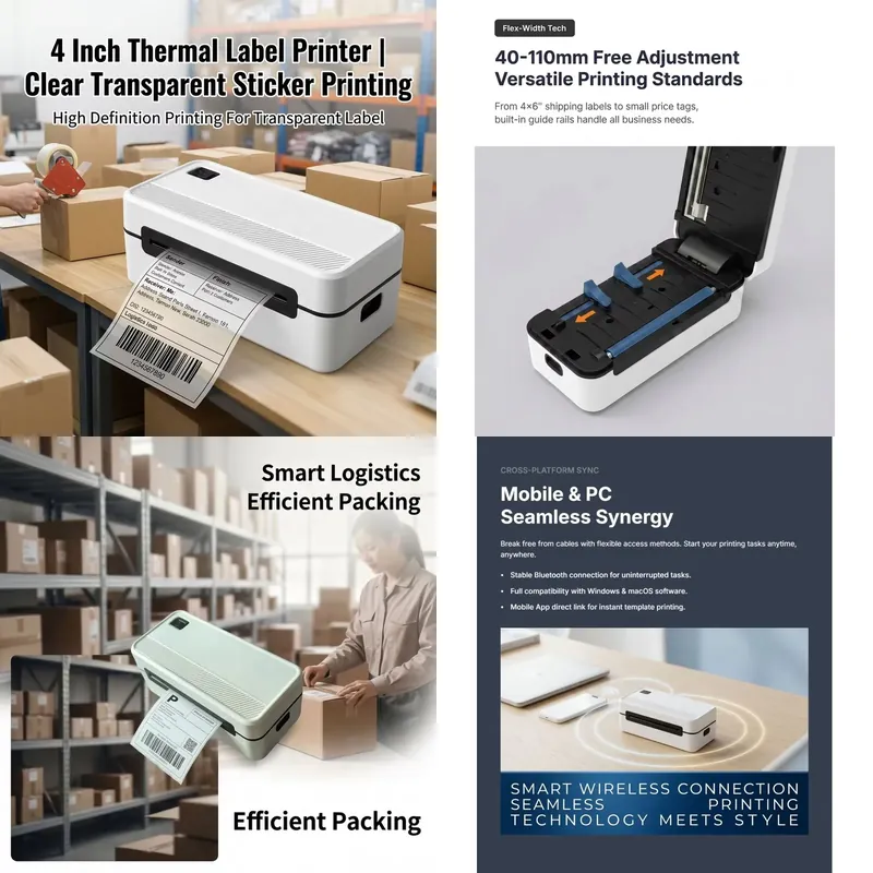 4 Inch USB Wireless Port Direc - огляд і ціна Barcode Printer Direct Thermal 110Mm