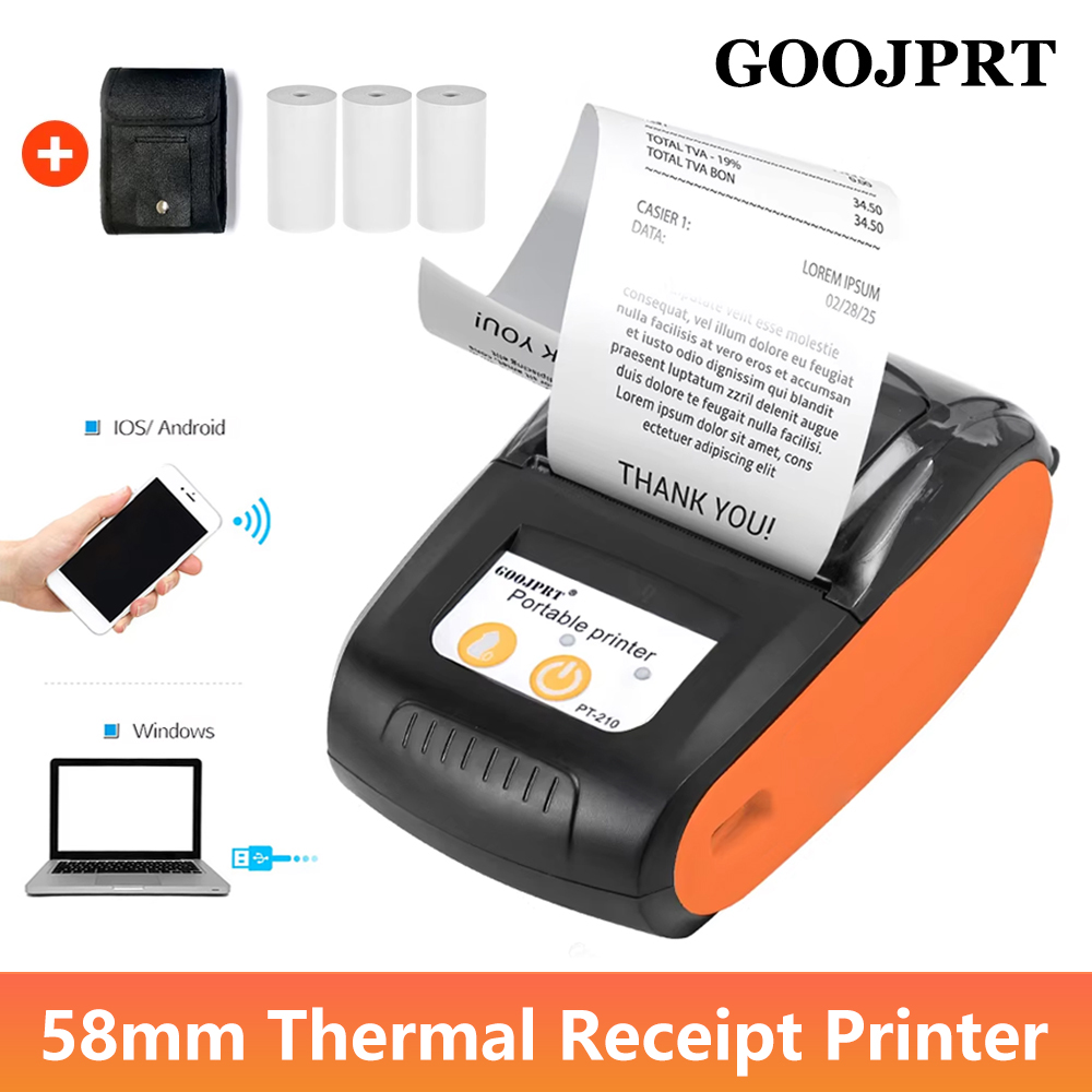 GOOJPRT 58mm Mini Portable The - огляд і ціна Bluetooth Portable Thermal Receipt Printer 58Mm