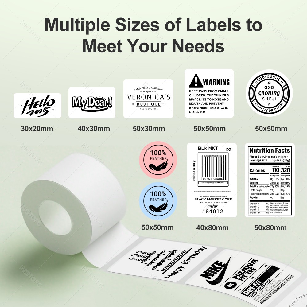 Portable Thermal Label Printer - огляд і ціна Round Sticker Thermal Labels Colored