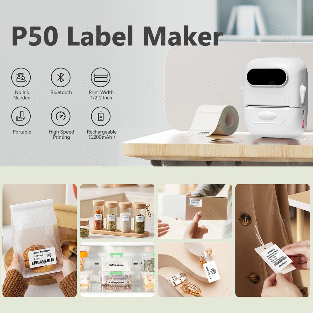 Portable Thermal Label Printer - огляд і ціна Round Sticker Thermal Labels Colored