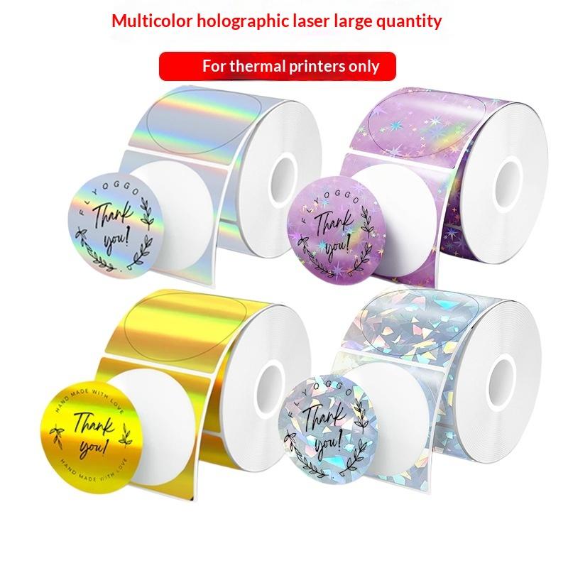 1 Roll Laser‑Color & Matte Sil - огляд і ціна Round Sticker Thermal Labels Colored