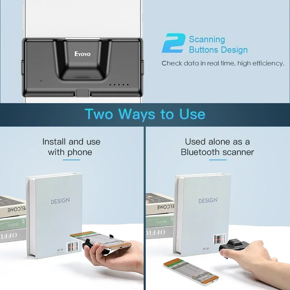 Eyoyo EY-022 2D Bluetooth Barc - огляд і ціна Wireless Barcode Scanner 2D Qr Laser