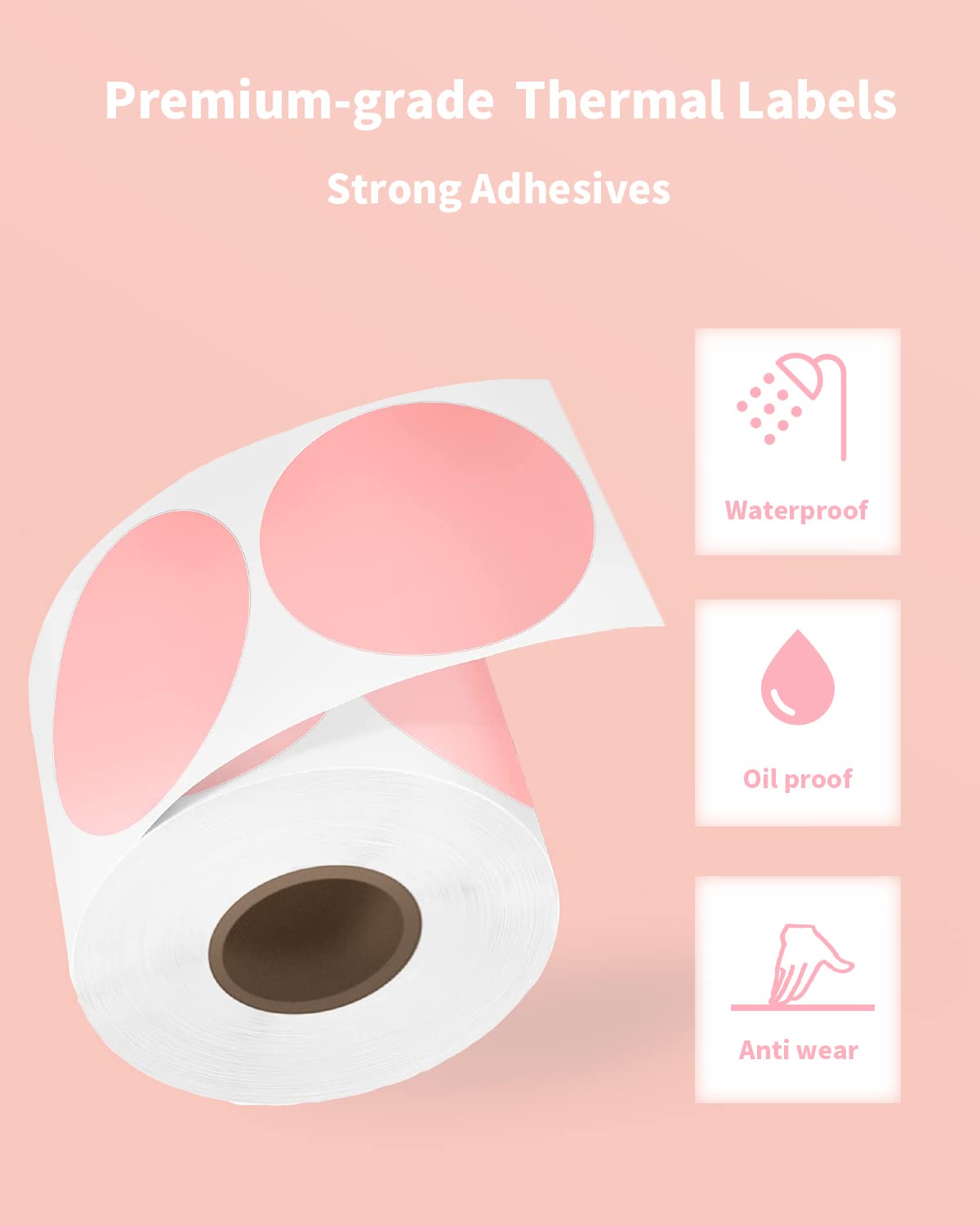 Phomemo PM241 Shipping Printer - огляд і ціна Round Sticker Thermal Labels Colored