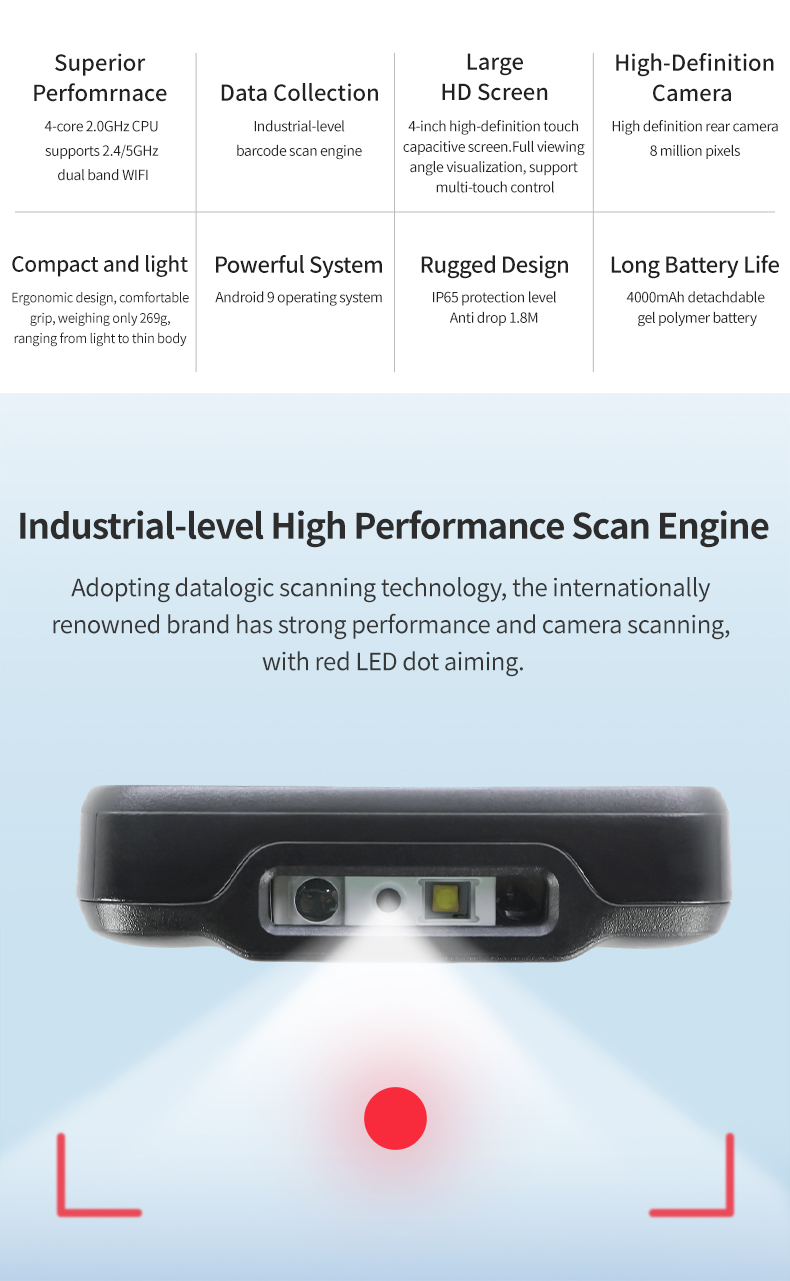 IP65 Rugged MC40-8768 PDA Barc - огляд і ціна Handheld Pda Scanner Android Barcode