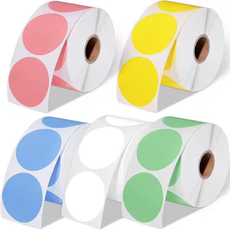Round Color thermal label pape - огляд і ціна Round Sticker Thermal Labels Colored