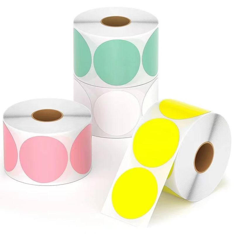 Round Color thermal label pape - огляд і ціна Round Sticker Thermal Labels Colored