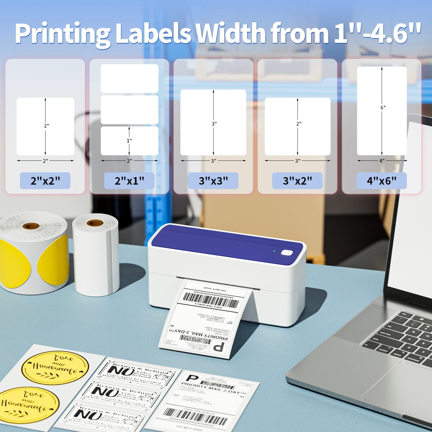 Phomemo 241bt 4x6 Shipping Pac - огляд і ціна Thermal Label Printer 4X6 Shipping