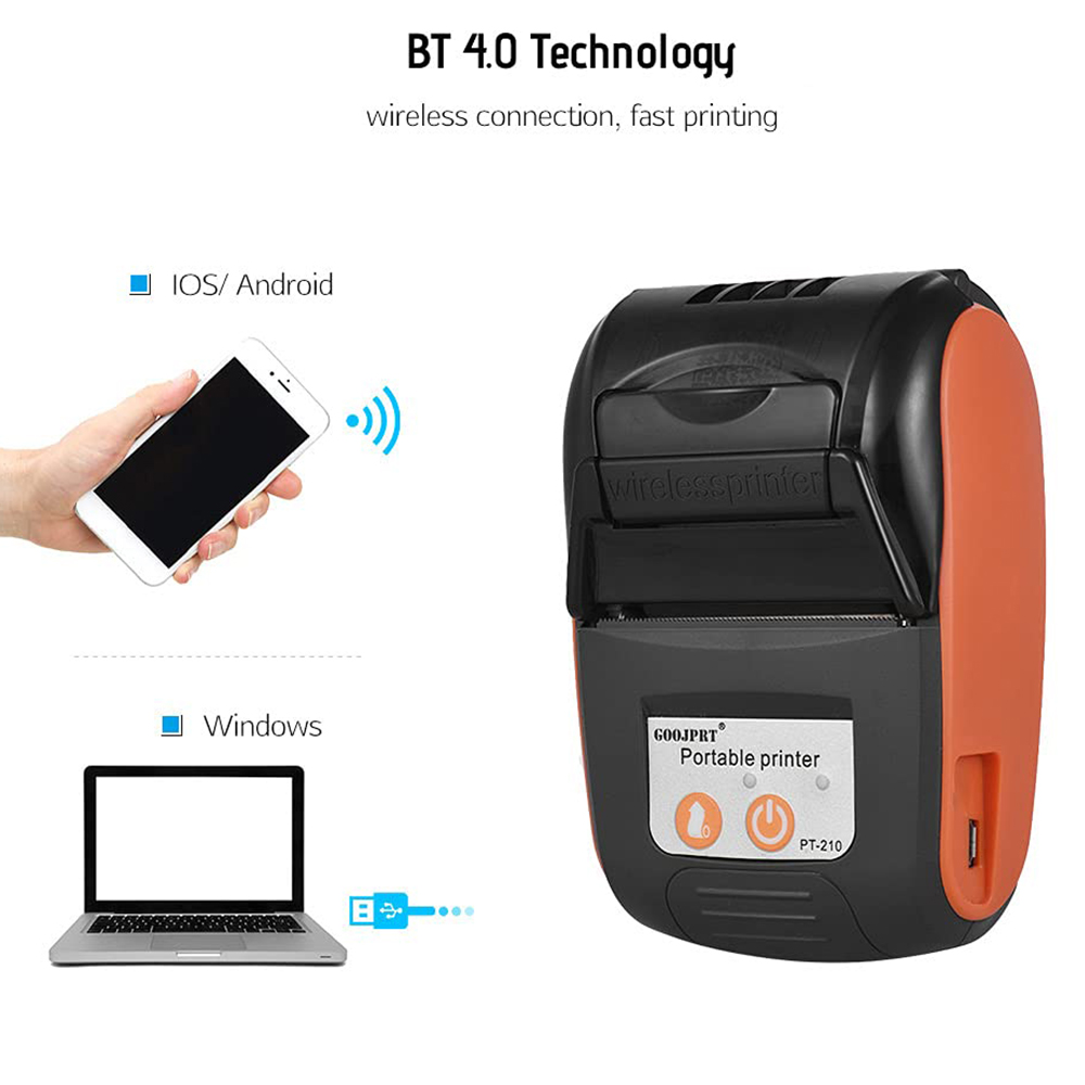 Mini Portable Thermal Receipt  - огляд і ціна Bluetooth Portable Thermal Receipt Printer 58Mm